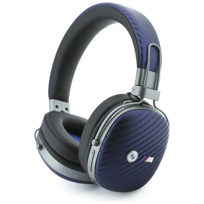 BMW Carbon Metal Parts and Logos Bluetooth ENC Over-Ear Headphones navy blue