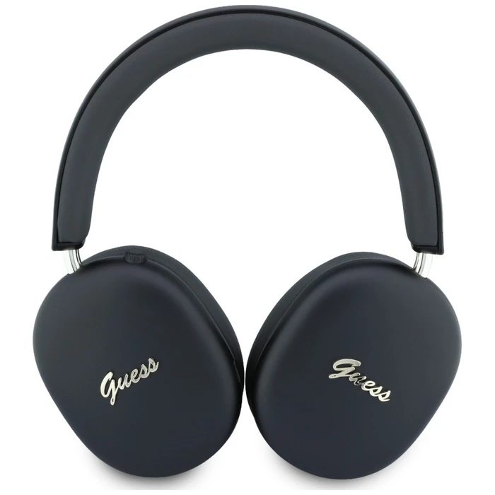 Guess Metallic Effect Metal Script Logo Bluetooth ENC Over-Ear Headphones black