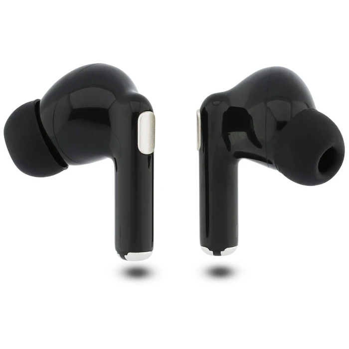 Guess Glossy Gold Line Printed Classic Logo TWS Headphones black