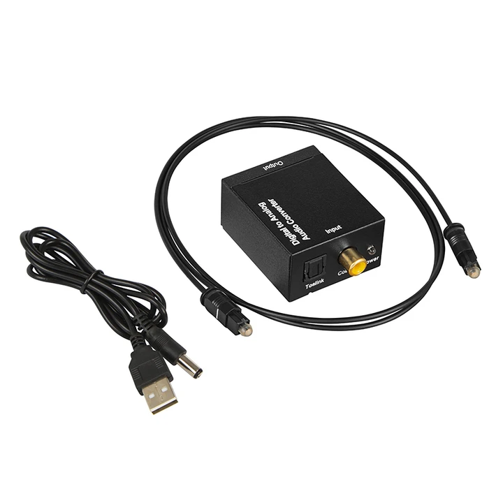 Μετατροέας Οπτικής Ίνας Toslink-coaxial σε 2x RCA