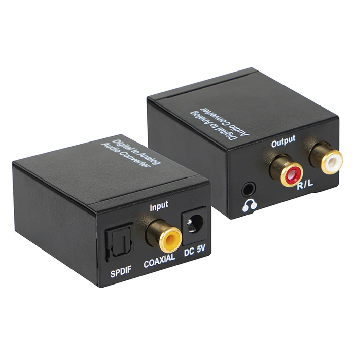 Default Brand Toslink Coaxial to 2x RCA and Jack Converter with Power Supply