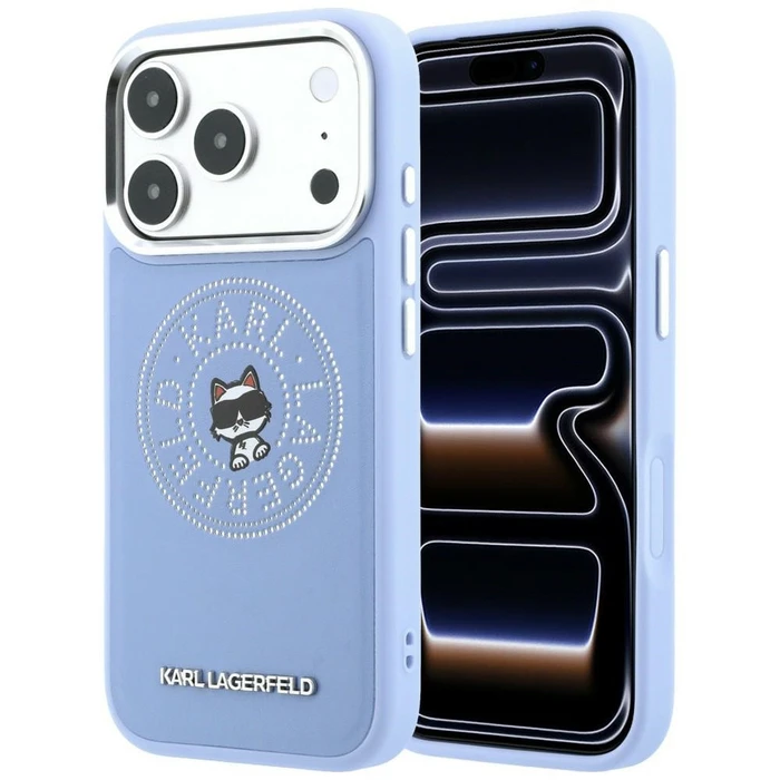 Karl Lagerfeld Point & Choupette Sketch MagSafe Apple iPhone 18 Pro Max / 17 Pro Max blue