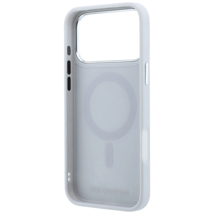 Karl Lagerfeld with Ring Stand 360 Karl & Choupette Heads Pin MagSafe Apple iPhone 18 Pro / 17 Pro grey