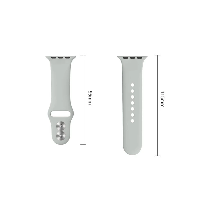 Tech-Protect Silicone Apple Watch 8 / 9 / 10 / 11 / 12 / SE 40/41/42 mm Lunar Grey