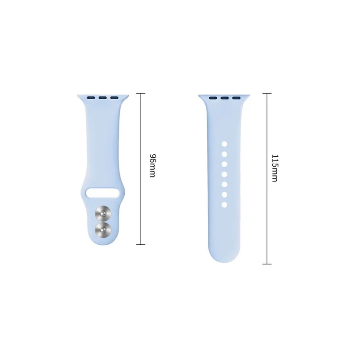 Tech-Protect Silicone Apple Watch 8 / 9 / 10 / 11 / 12 / SE 40/41/42 mm Light Blue
