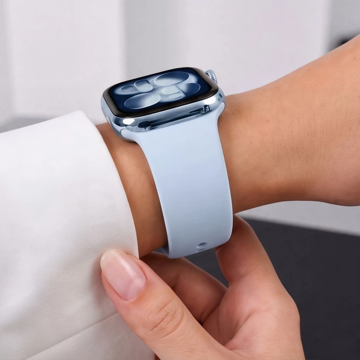 Tech-Protect Silicone Apple Watch 8 / 9 / 10 / 11 / 12 / SE 40/41/42 mm Light Blue