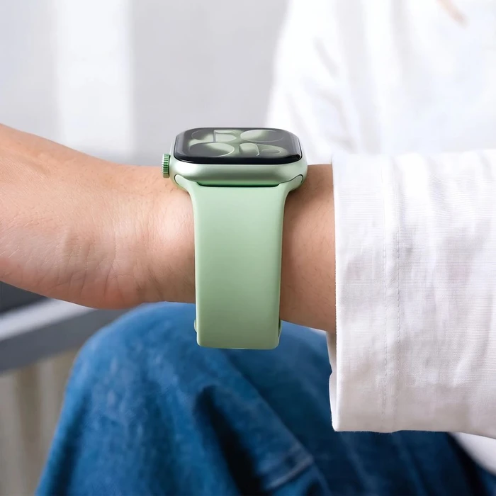 Tech-Protect Silicone Apple Watch 8 / 9 / 10 / 11 / 12 / SE 40/41/42 mm Pistachio