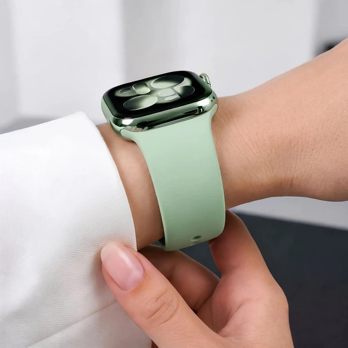 Tech-Protect Silicone Apple Watch 8 / 9 / 10 / 11 / 12 / SE 40/41/42 mm Pistachio