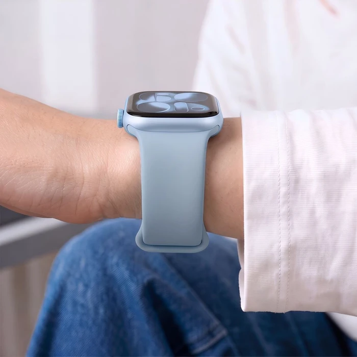 Tech-Protect Silicone Apple Watch 8 / 9 / 10 / 11 / 12 / SE / Ultra 44/45/46/49 mm Blue Jeans