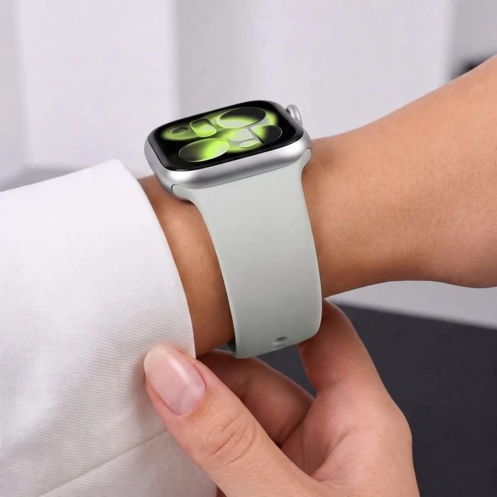 Tech-Protect Silicone Apple Watch 8 / 9 / 10 / 11 / 12 / SE / Ultra 44/45/46/49 mm Lunar Grey