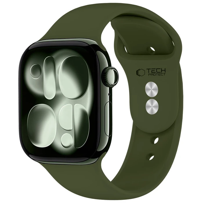 Tech-Protect Silicone Apple Watch 8 / 9 / 10 / 11 / 12 / SE / Ultra 44/45/46/49 mm Olive Green