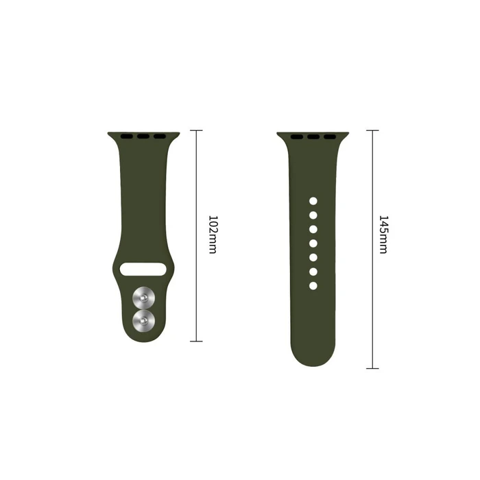 Tech-Protect Silicone Apple Watch 8 / 9 / 10 / 11 / 12 / SE / Ultra 44/45/46/49 mm Olive Green