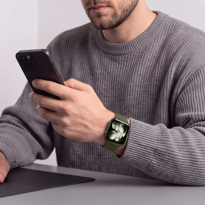 Tech-Protect Silicone Apple Watch 8 / 9 / 10 / 11 / 12 / SE / Ultra 44/45/46/49 mm Olive Green