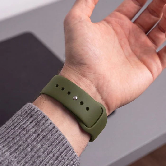 Tech-Protect Silicone Apple Watch 8 / 9 / 10 / 11 / 12 / SE / Ultra 44/45/46/49 mm Olive Green