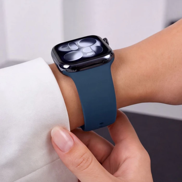 Tech-Protect Silicone Apple Watch 8 / 9 / 10 / 11 / 12 / SE / Ultra 44/45/46/49 mm Navy Blue