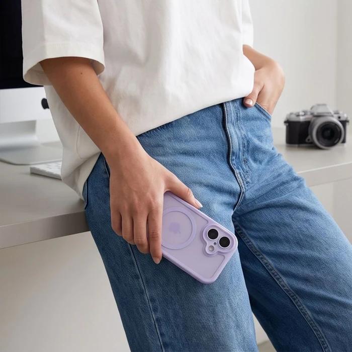 Tech-Protect MagPeak MagSafe CC Apple iPhone 17 Matte Lavender