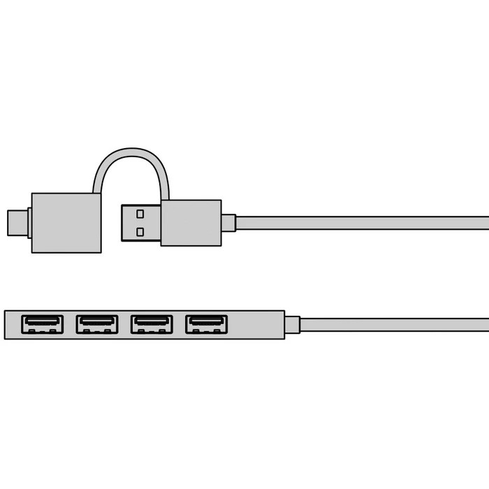 USB Hub Icybox Icy Box Ib- 1424-C3 4-Port Usb Type-A