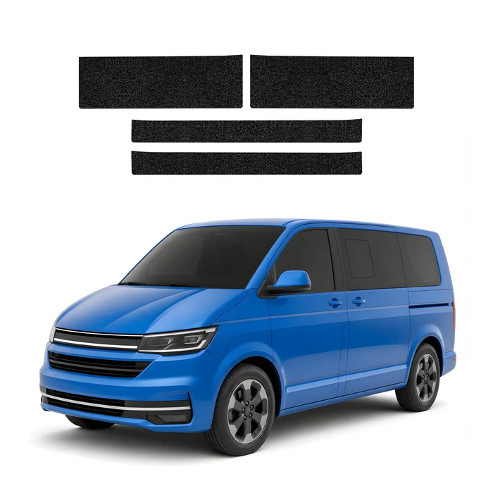 GrizzGlass HeavyDuty Black Door Sill Protective Film Volkswagen California T7 (2021-2026) [4in1]