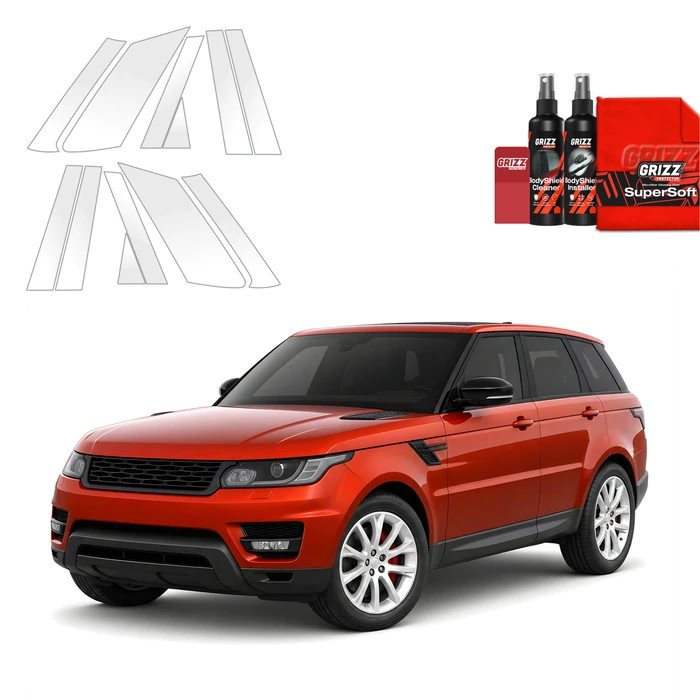 GrizzGlass BodyShield Car Pillar Protective Film Range Rover Sport 2 (2013-2022) [12in1]