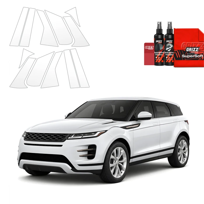 GrizzGlass BodyShield Car Pillar Protective Film Range Rover Evoque 2 (2018-2026) [12in1]