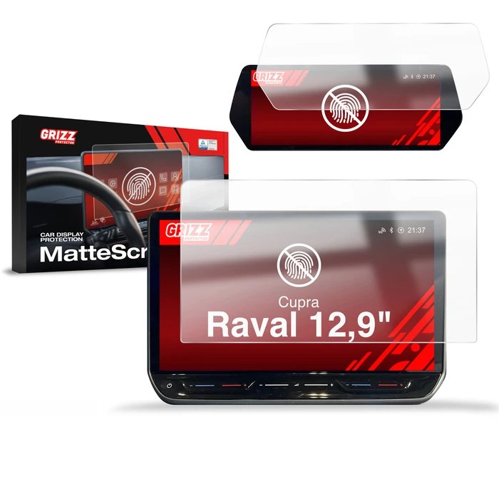 Matte GrizzGlass CarDisplay Protection Cupra Raval 12,9" (2026) [2in1]