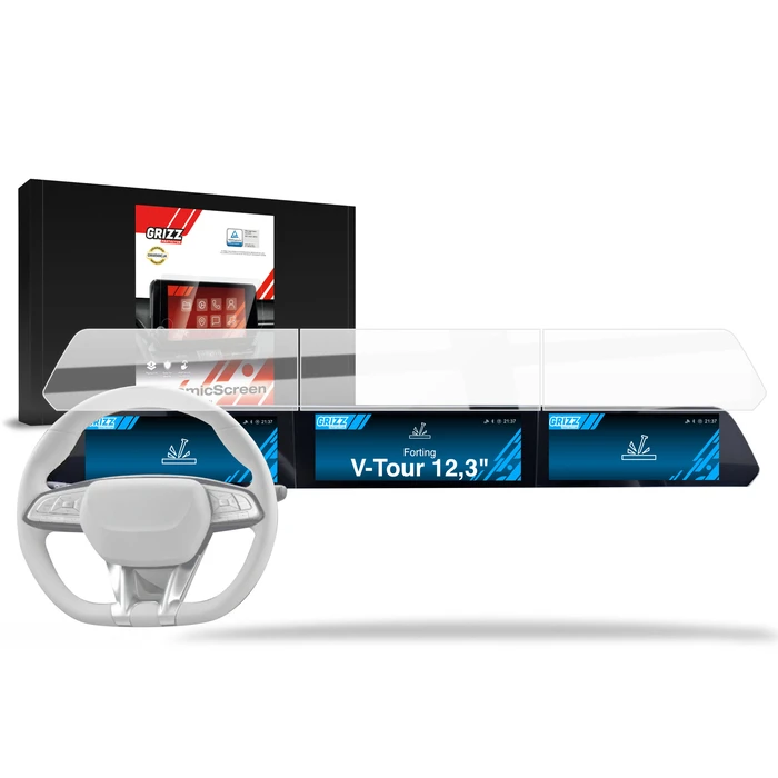Ceramic GrizzGlass CarDisplay Protection Forthing V-Tour 12,3" (2026) [3in1]