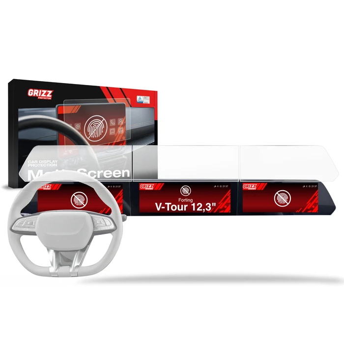 Matte GrizzGlass CarDisplay Protection Forthing V-Tour 12,3" (2026) [3in1]