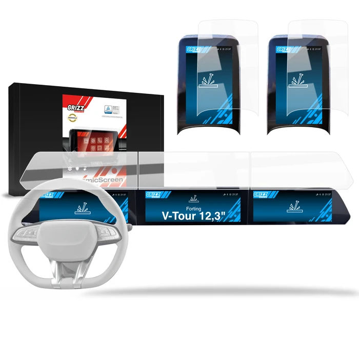 Ceramic GrizzGlass CarDisplay Protection Forthing V-Tour 12,3" (2026) [5in1]