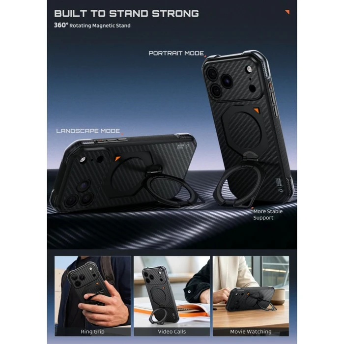 Supcase Aero Mag MagSafe Apple iPhone 17 Pro Max / 18 Pro Max Aramid Black