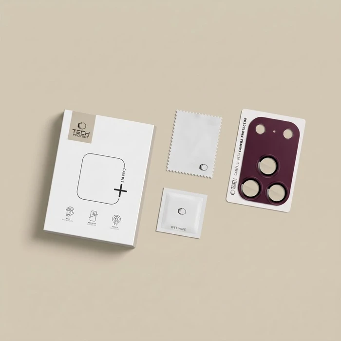 Tech-Protect Camfull Fit+ Apple iPhone 18 Pro Burgundy