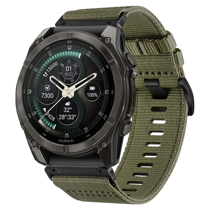 Tech-Protect Nylon Classic Garmin Fenix 5x / 5x Plus / 6x / 6x Pro / 7x / 8 / 8 Pro / 9 / 9 Pro 51 mm Military Green