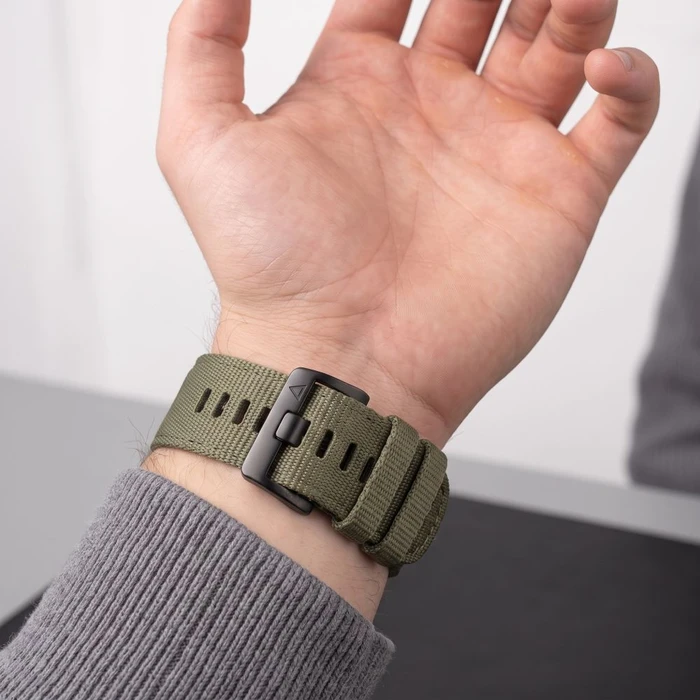 Tech-Protect Nylon Classic Garmin Fenix 5x / 5x Plus / 6x / 6x Pro / 7x / 8 / 8 Pro / 9 / 9 Pro 51 mm Military Green