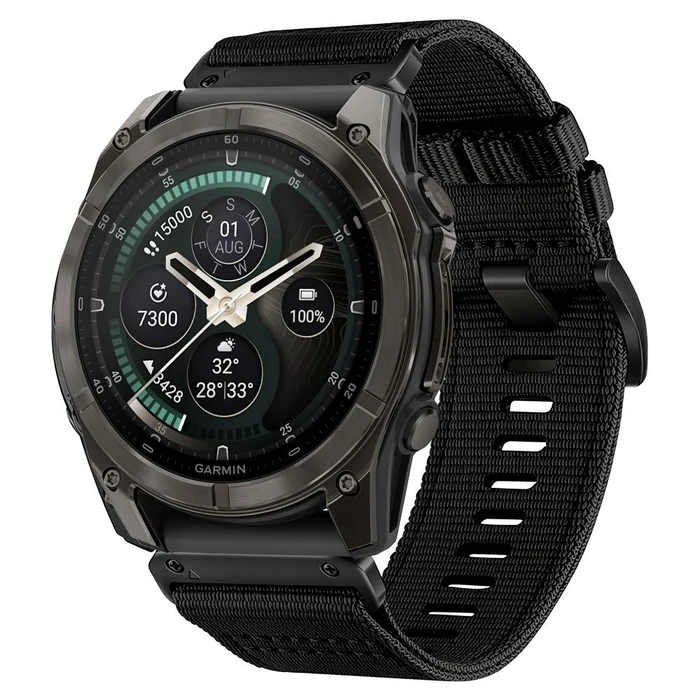 Tech-Protect Nylon Classic Garmin Fenix 5x / 5x Plus / 6x / 6x Pro / 7x / 8 / 8 Pro / 9 / 9 Pro 47 mm Black
