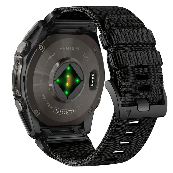 Tech-Protect Nylon Classic Garmin Fenix 5x / 5x Plus / 6x / 6x Pro / 7x / 8 / 8 Pro / 9 / 9 Pro 47 mm Black