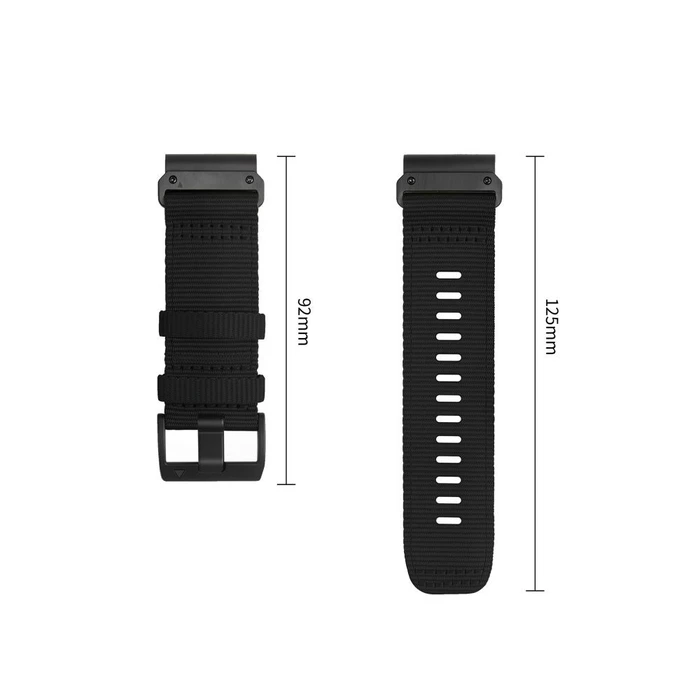 Tech-Protect Nylon Classic Garmin Fenix 5x / 5x Plus / 6x / 6x Pro / 7x / 8 / 8 Pro / 9 / 9 Pro 47 mm Black