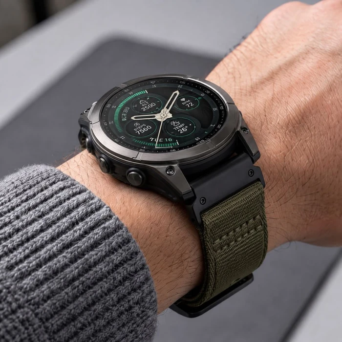 Tech-Protect Nylon Classic Garmin Fenix 5x / 5x Plus / 6x / 6x Pro / 7x / 8 / 8 Pro / 9 / 9 Pro 47 mm Military Green