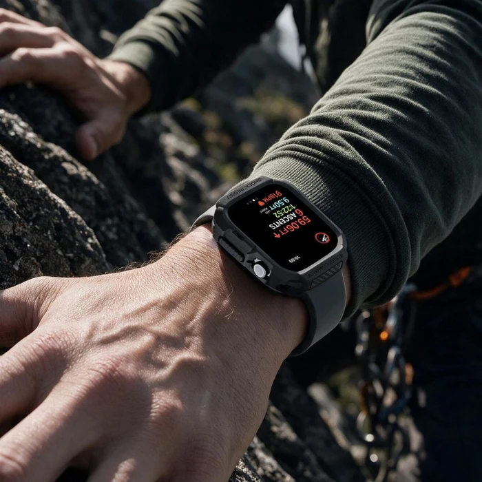 Spigen Rugged Armor Apple Watch 12 46 mm Matte Black