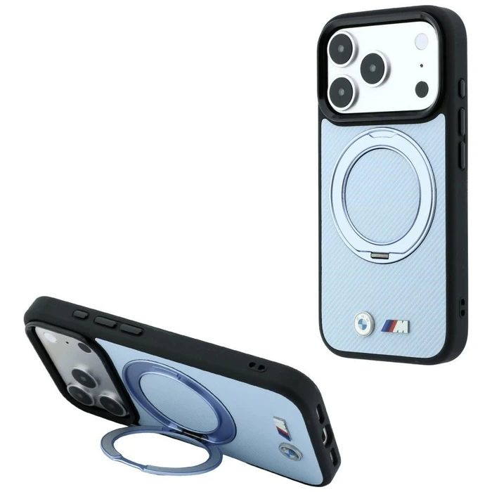 BMW Kevlar Ring Stand 360 MagSafe Apple iPhone 18 Pro / 17 Pro blue
