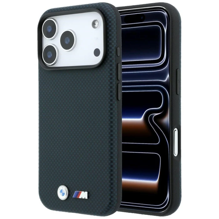 BMW M Quadrille Kevlar Metal Logo MagSafe Apple iPhone 18 Pro Max / 17 Pro Max navy blue