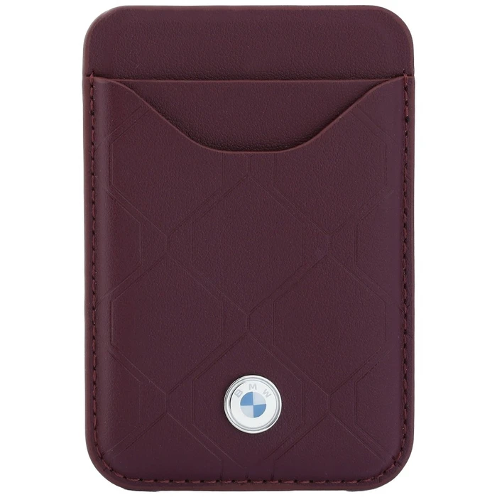 BMW Quilted Pattern Metal Logo Apple iPhone 18 Pro Max / 17 Pro Max burgundy