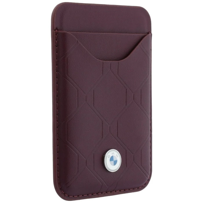 BMW Quilted Pattern Metal Logo Apple iPhone 18 Pro Max / 17 Pro Max burgundy