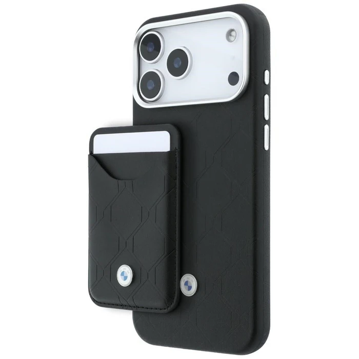 BMW Quilted Pattern Metal Logo Apple iPhone 18 Pro Max / 17 Pro Max black
