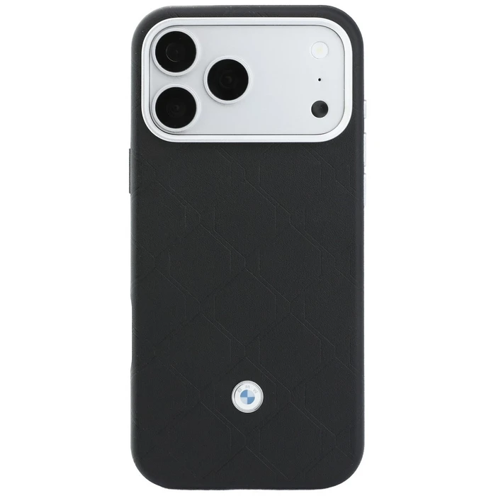 BMW Quilted Pattern Metal Logo Apple iPhone 18 Pro Max / 17 Pro Max black