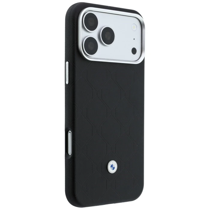 BMW Quilted Pattern Metal Logo Apple iPhone 18 Pro Max / 17 Pro Max black
