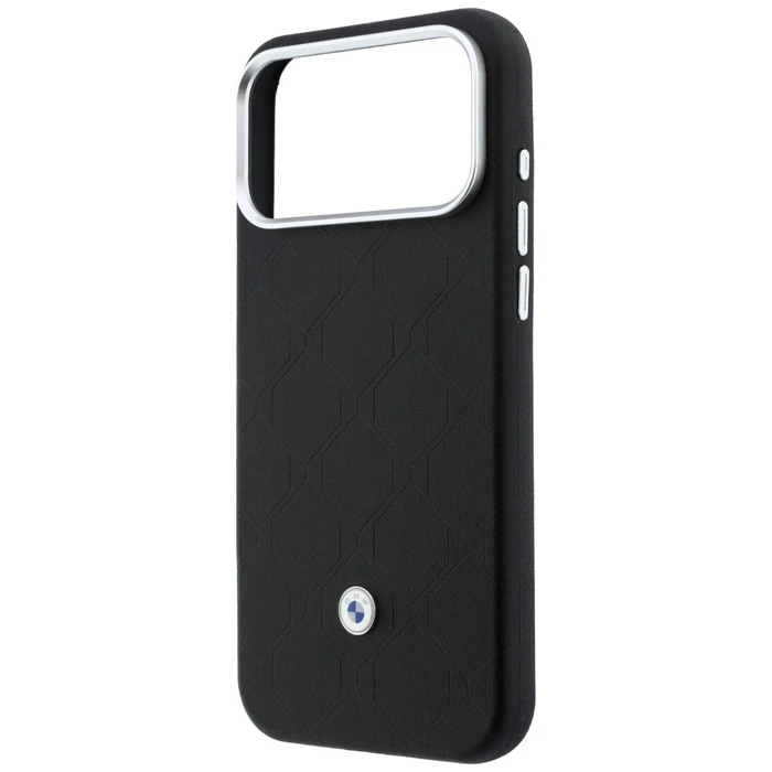BMW Quilted Pattern Metal Logo Apple iPhone 18 Pro Max / 17 Pro Max black