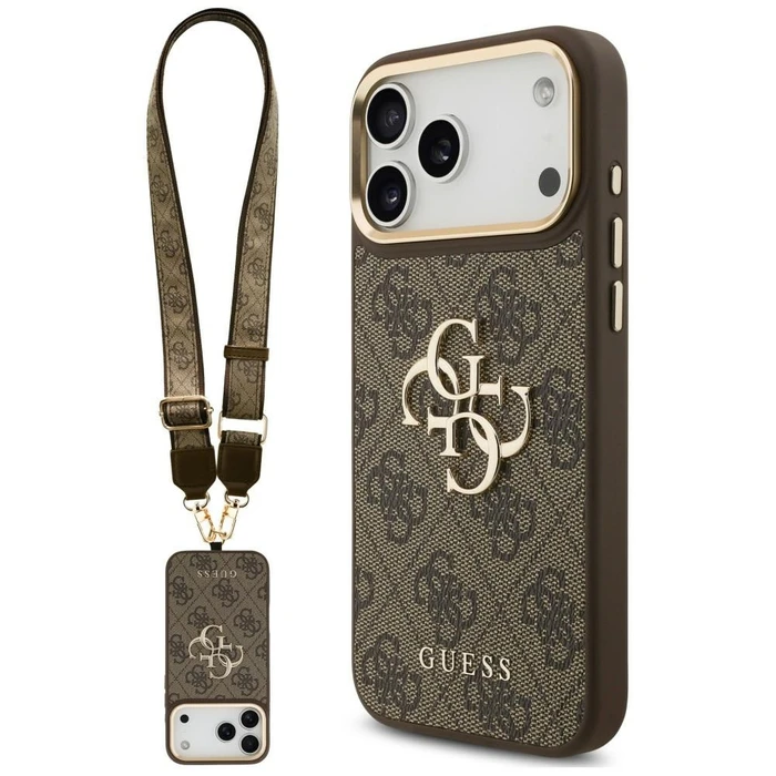 Guess 4G Big 4G Classic Logo Big Strap Metal Buttons Apple iPhone 18 Pro / 17 Pro brown