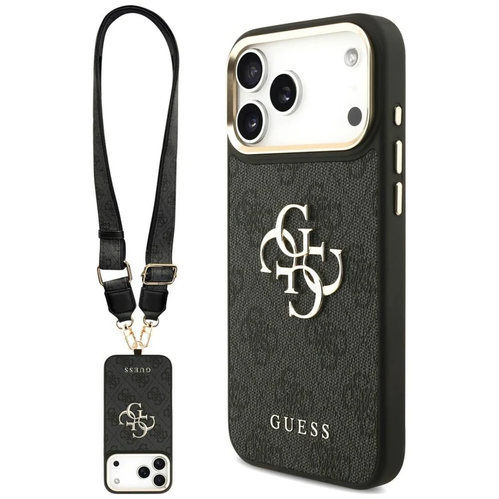 Guess 4G Big 4G Classic Logo Big Strap Metal Buttons Apple iPhone 18 Pro / 17 Pro black