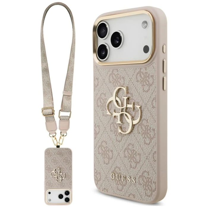 Guess 4G Big 4G Classic Logo Big Strap Metal Buttons Apple iPhone 18 Pro / 17 Pro pink