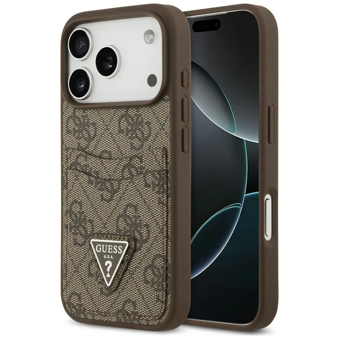 Guess 4G Double Card Triangle Apple iPhone 18 Pro / 17 Pro brown