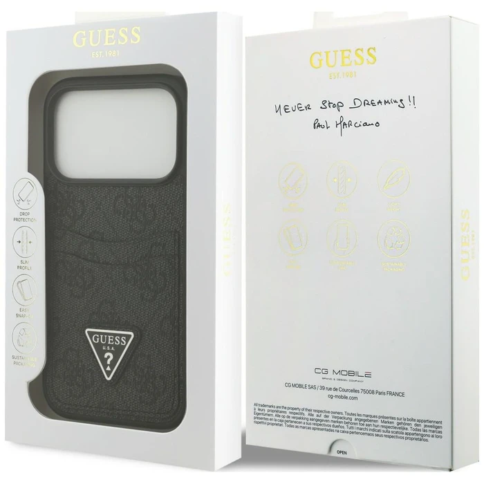 Guess 4G Double Card Triangle Apple iPhone 18 Pro / 17 Pro black
